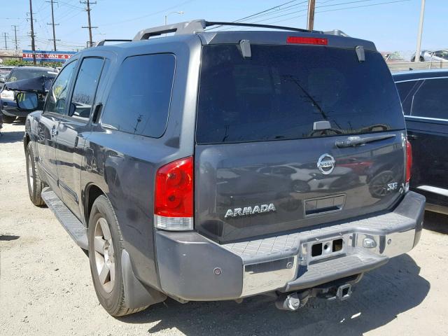 5N1AA08A97N702082 - 2007 NISSAN ARMADA SE GRAY photo 3