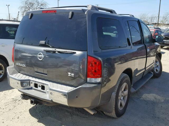 5N1AA08A97N702082 - 2007 NISSAN ARMADA SE GRAY photo 4