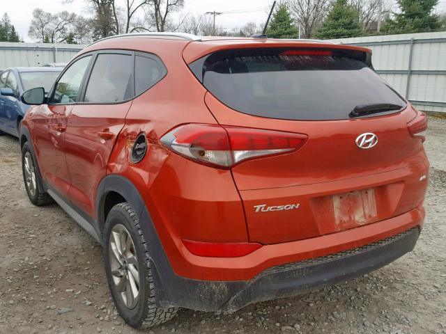 KM8J3CA40HU449709 - 2017 HYUNDAI TUCSON LIM ORANGE photo 3