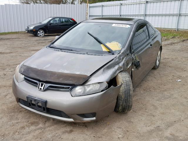 2HGFG11908H002400 - 2008 HONDA CIVIC EXL GRAY photo 2