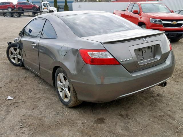 2HGFG11908H002400 - 2008 HONDA CIVIC EXL GRAY photo 3