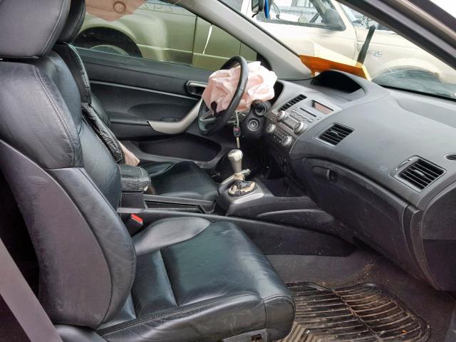 2HGFG11908H002400 - 2008 HONDA CIVIC EXL GRAY photo 5