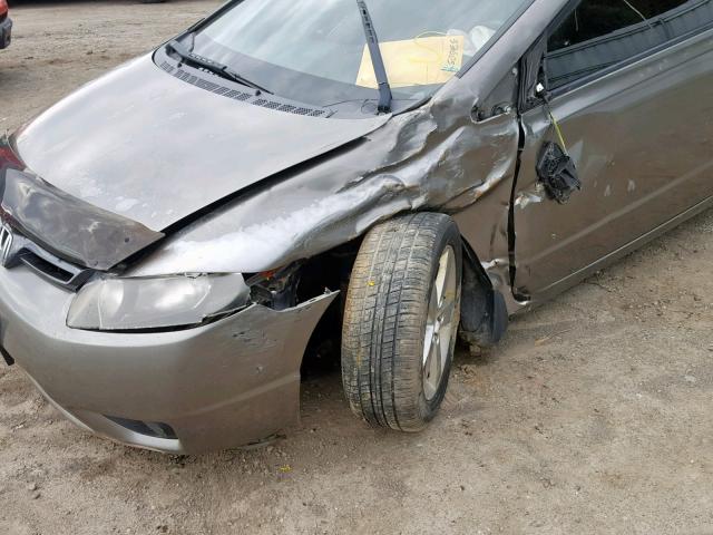 2HGFG11908H002400 - 2008 HONDA CIVIC EXL GRAY photo 9