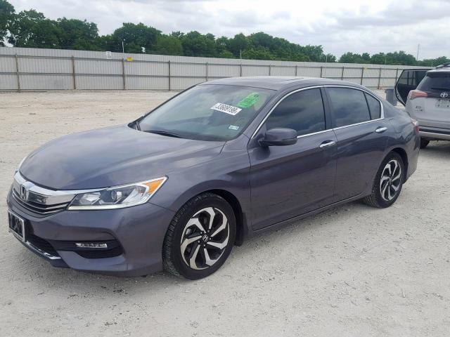 1HGCR2F89GA042474 - 2016 HONDA ACCORD EXL GRAY photo 2