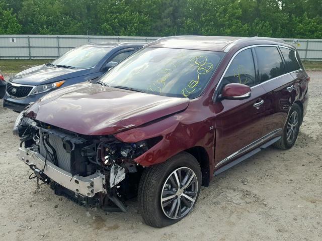 5N1DL0MNXKC518466 - 2019 INFINITI QX60 LUXE MAROON photo 2