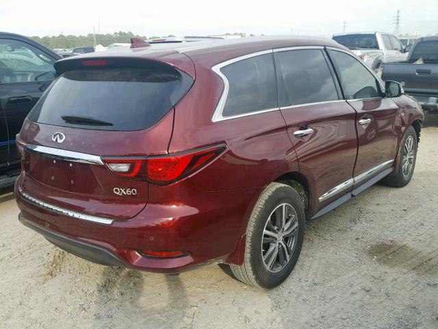 5N1DL0MNXKC518466 - 2019 INFINITI QX60 LUXE MAROON photo 4