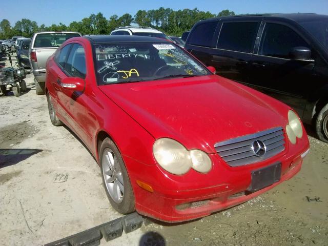 WDBRN47J02A220281 - 2002 MERCEDES-BENZ C 230K SPO RED photo 1