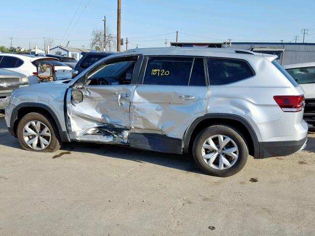 1V2CR2CA6JC564883 - 2018 VOLKSWAGEN ATLAS SE SILVER photo 9