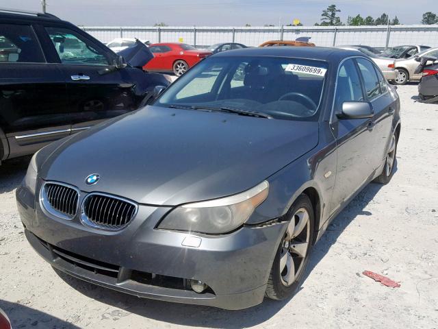 WBANE53567CW64191 - 2007 BMW 525 I GRAY photo 2