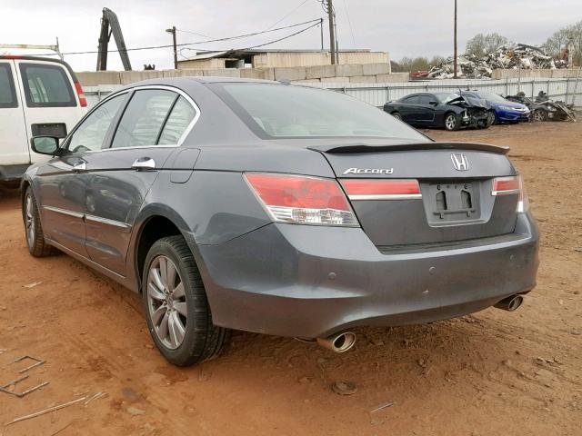 1HGCP3F82BA024886 - 2011 HONDA ACCORD EXL GRAY photo 3