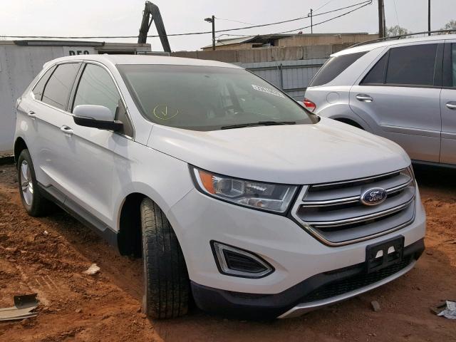 2FMPK4J98GBC33142 - 2016 FORD EDGE SEL WHITE photo 1