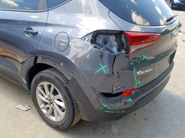 KM8J33A4XGU024979 - 2016 HYUNDAI TUCSON LIM GRAY photo 9