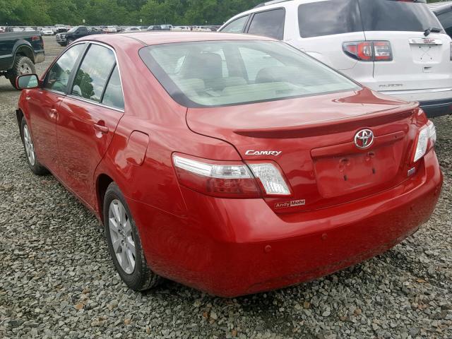 4T1BB46K18U060498 - 2008 TOYOTA CAMRY HYBR RED photo 3