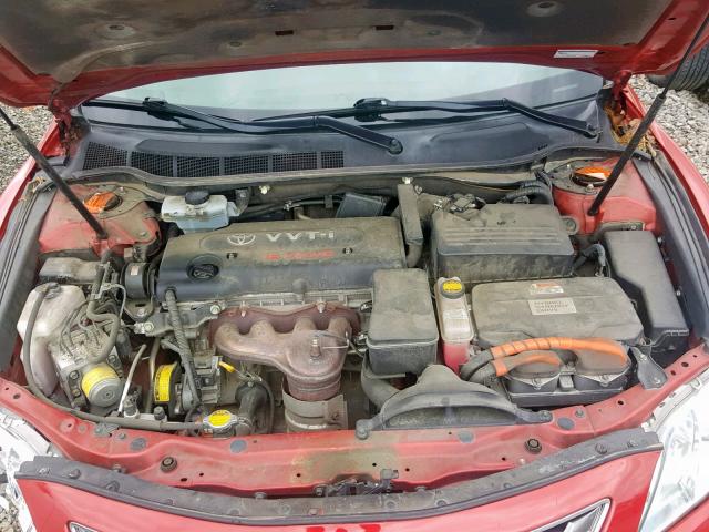 4T1BB46K18U060498 - 2008 TOYOTA CAMRY HYBR RED photo 7