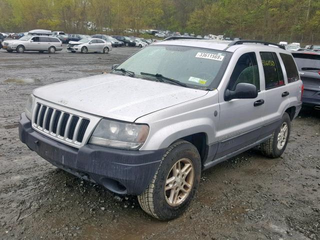 1J4GW48S84C354454 - 2004 JEEP GRAND CHER SILVER photo 2