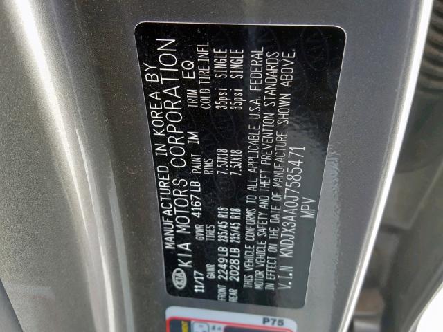 KNDJX3AA0J7585471 - 2018 KIA SOUL ! Qara foto 10