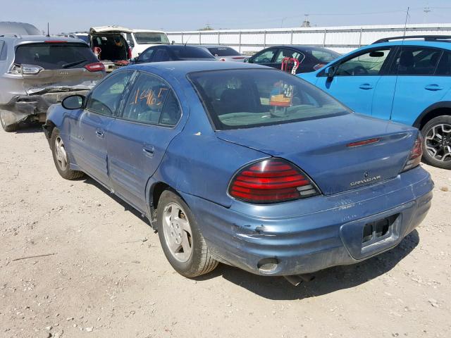 1G2NE52T4XM742436 - 1999 PONTIAC GRAND AM S BLUE photo 3