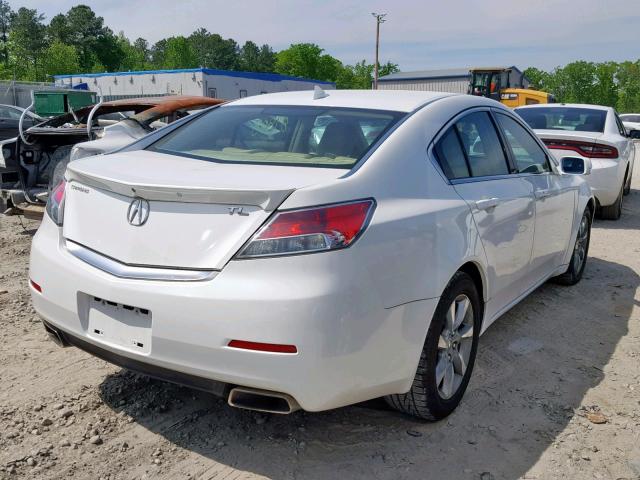 19UUA8F51DA013437 - 2013 ACURA TL TECH WHITE photo 4