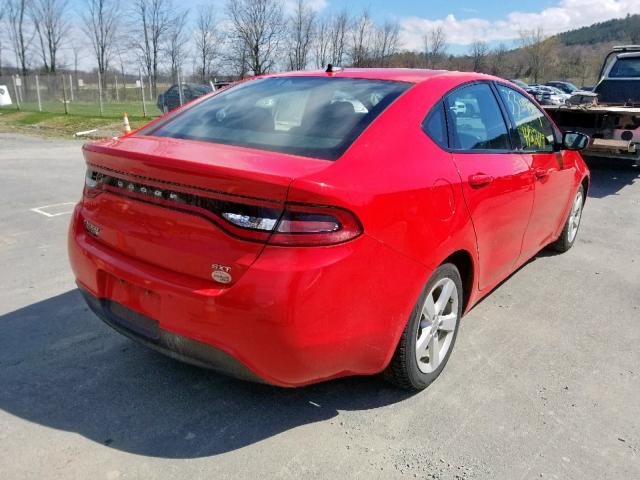 1C3CDFBBXGD660329 - 2016 DODGE DART SXT RED photo 4