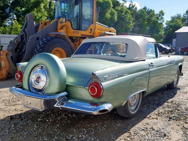 P6FH319542 - 1956 FORD THUNDERBIR GREEN photo 4