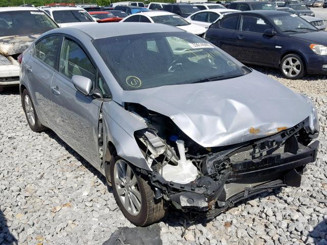 KNAFX4A8XF5261307 - 2015 KIA FORTE EX SILVER photo 1