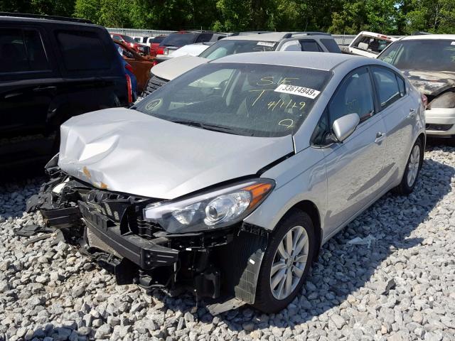 KNAFX4A8XF5261307 - 2015 KIA FORTE EX SILVER photo 2