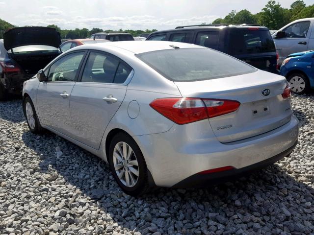 KNAFX4A8XF5261307 - 2015 KIA FORTE EX SILVER photo 3