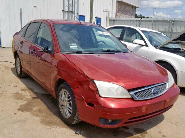 1FAFP34N95W221488 - 2005 FORD FOCUS ZX4 RED photo 1