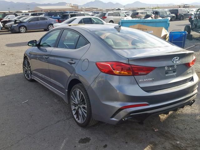 KMHD04LB1JU703117 - 2018 HYUNDAI ELANTRA SP GRAY photo 3