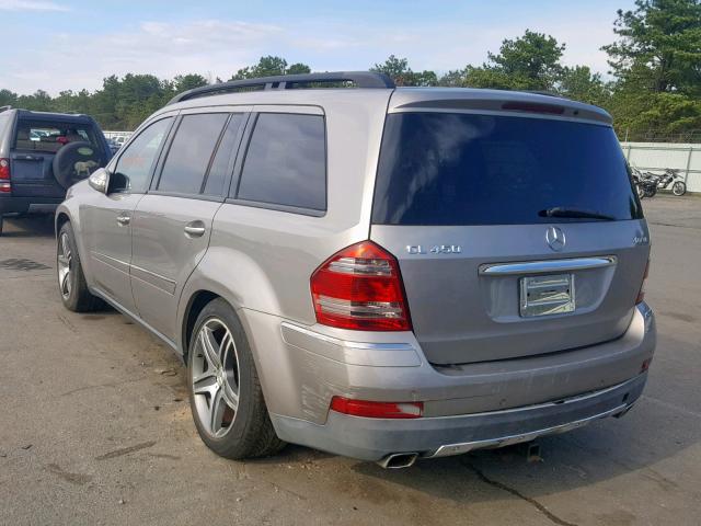 4JGBF71E47A146962 - 2007 MERCEDES-BENZ GL 450 4MA GRAY photo 3