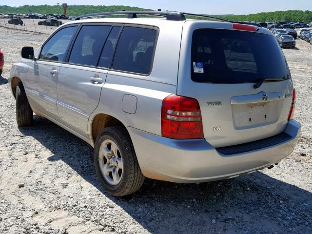 JTEGF21A230088002 - 2003 TOYOTA HIGHLANDER SILVER photo 3