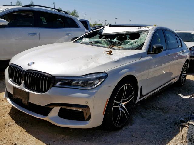 WBA7F2C58JB238486 - 2018 BMW 750 XI WHITE photo 2