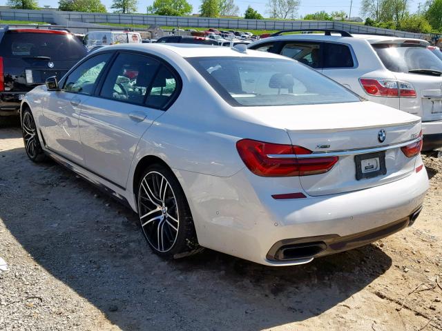 WBA7F2C58JB238486 - 2018 BMW 750 XI WHITE photo 3