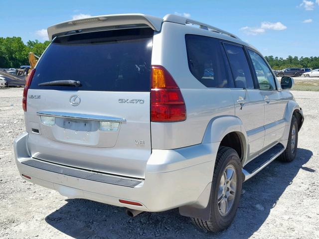 JTJBT20X850078023 - 2005 LEXUS GX 470 SILVER photo 4