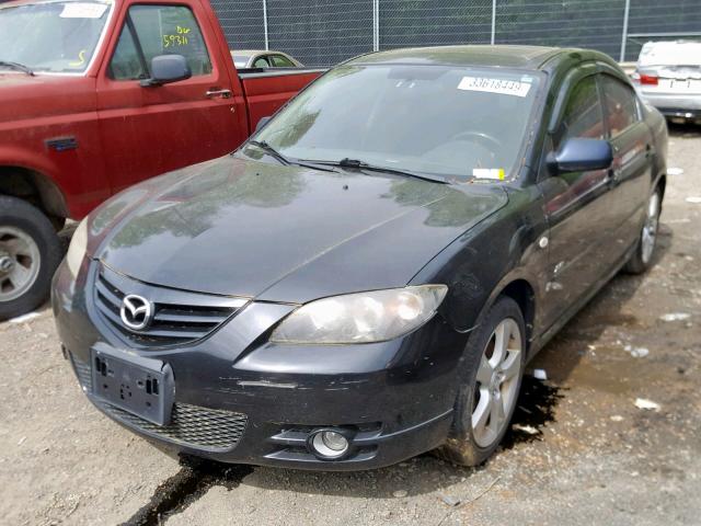 JM1BK323861416358 - 2006 MAZDA 3 S BLACK photo 2