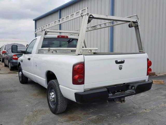 3D7KR26D58G221692 - 2008 DODGE RAM 2500 S WHITE photo 3