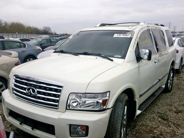 5N3ZA0NCXAN907739 - 2010 INFINITI QX56 WHITE photo 2