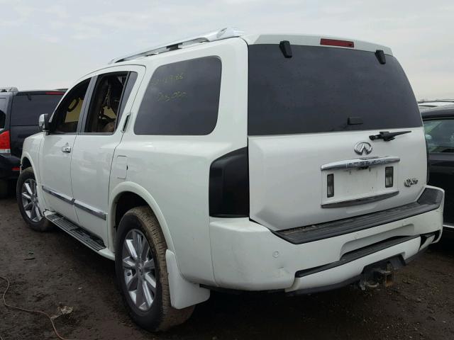 5N3ZA0NCXAN907739 - 2010 INFINITI QX56 WHITE photo 3