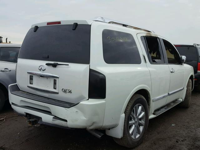 5N3ZA0NCXAN907739 - 2010 INFINITI QX56 WHITE photo 4