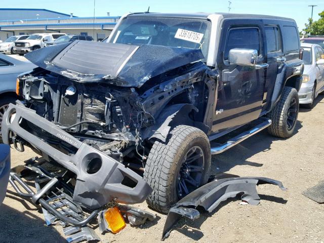 5GTDN13E578231853 - 2007 HUMMER H3 BLACK photo 2