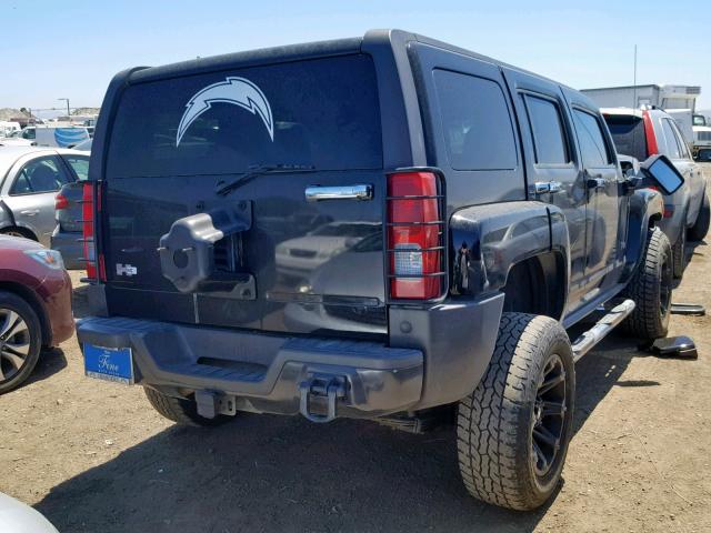 5GTDN13E578231853 - 2007 HUMMER H3 BLACK photo 4