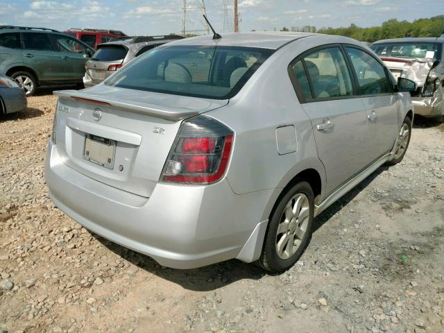 3N1AB6AP7BL658775 - 2011 NISSAN SENTRA 2.0 SILVER photo 4