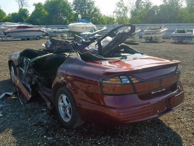 1G2HX54K424191025 - 2002 PONTIAC BONNEVILLE MAROON photo 3