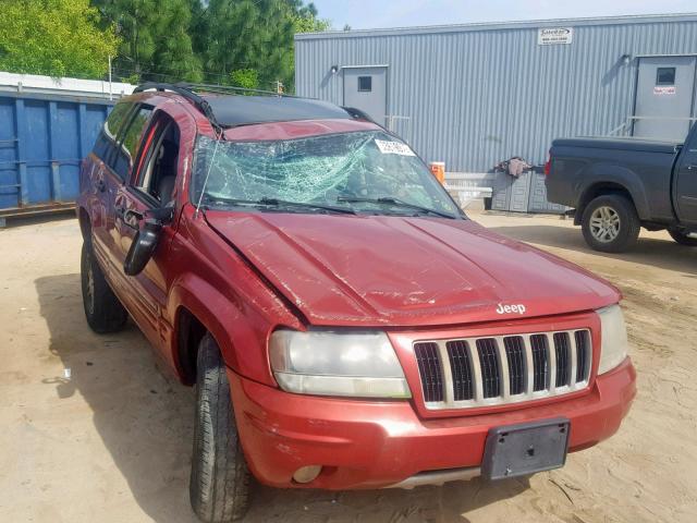 1J4GX48S14C212914 - 2004 JEEP GRAND CHER BURGUNDY photo 1