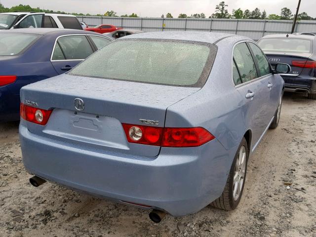 JH4CL96804C025926 - 2004 ACURA TSX BLUE photo 4
