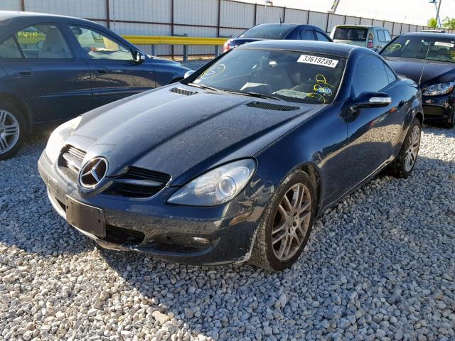 WDBWK54F37F146110 - 2007 MERCEDES-BENZ SLK 280 BLUE photo 2