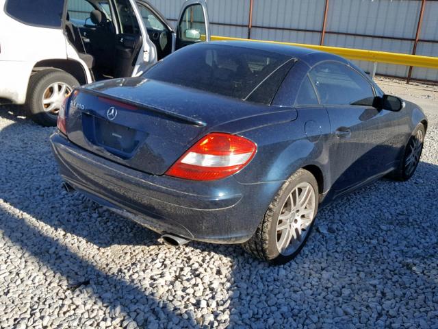 WDBWK54F37F146110 - 2007 MERCEDES-BENZ SLK 280 BLUE photo 4