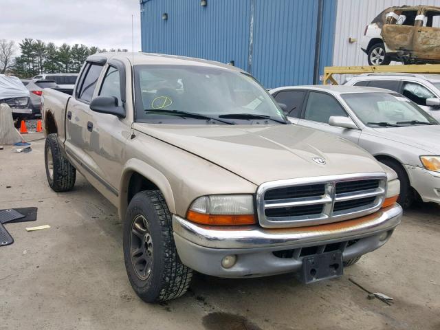 1D7HG48N64S618350 - 2004 DODGE DAKOTA QUA TAN photo 1