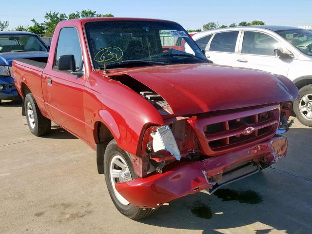 1FTYR10C2YTB40893 - 2000 FORD RANGER RED photo 1