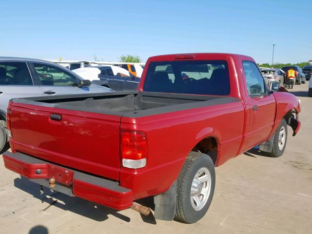 1FTYR10C2YTB40893 - 2000 FORD RANGER RED photo 4